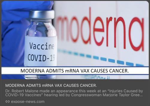 Moderna vax cancer