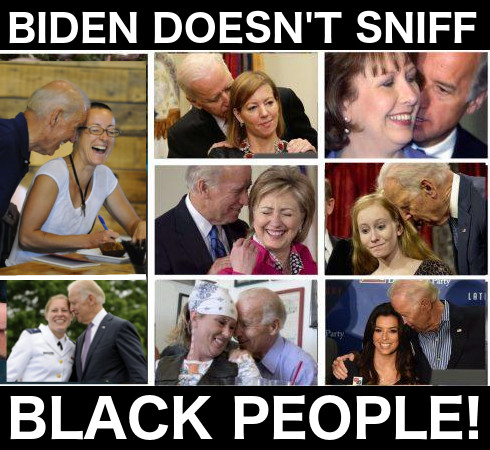 joe biden sniffing