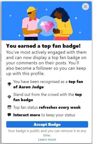 Facebook fan badges are not what they seemd