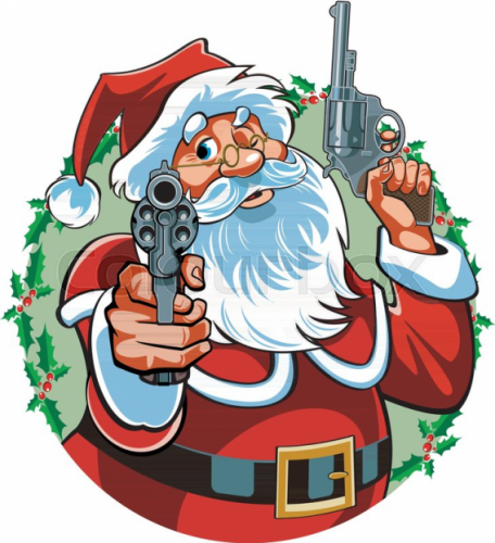 Santa with a gun