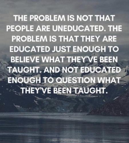 M educated just enough