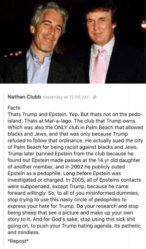 trump outed epstein