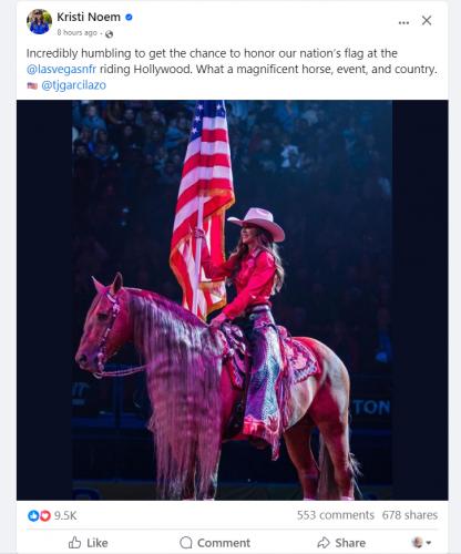 My favorite cowgirl Kristi Noem