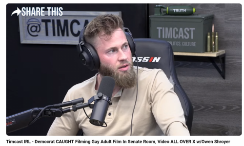 Screenshot 2023-12-15 at 18-01-57 (69) Timcast IRL - Democrat CAUGHT Filming Gay Adult Film In Senate Room Video ALL OVER X w_Owen Shroyer - YouTube
