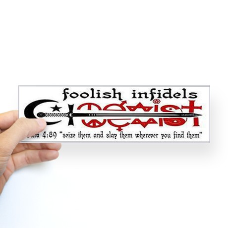 coexist foolish_infidels_sticker_bumper