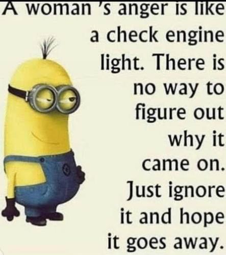 Woman, Man, Husband, Wife -- Check Engine Light