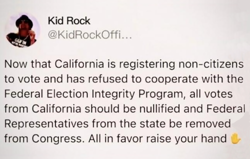 X Kid Rock California vote