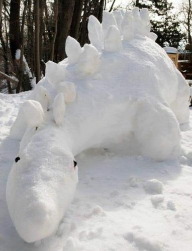Snow Geometry -- Dinosaur-Dragon