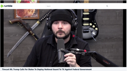Screenshot 2024-01-26 at 14-00-00 Timcast IRL Trump Calls For States To Deploy National Guard To TX Against Federal Government