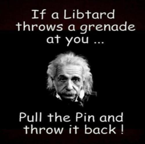 X Libtard throws grenade