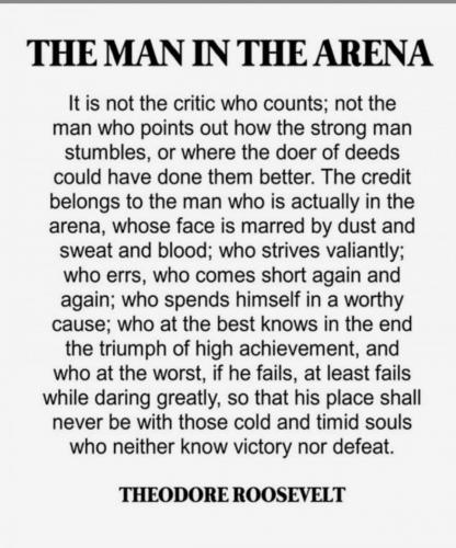 M Man in the arena