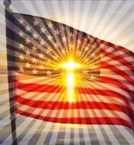 Flag & Sun Cross