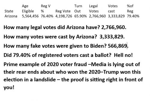 State Voterfraud Arizxona