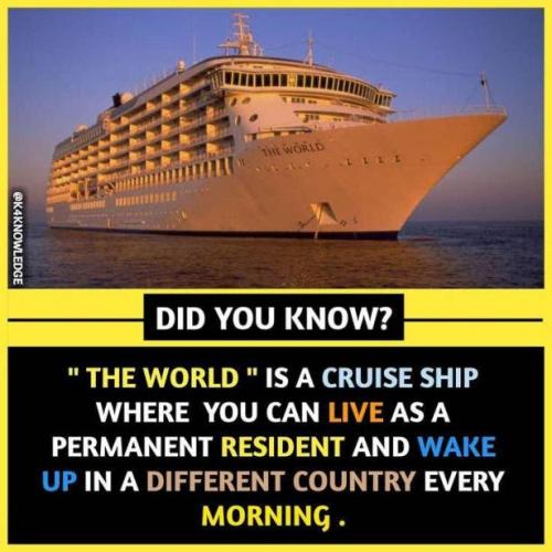 Did You Know, Cruise Ship -- Permanent Resident & New Country Everyday