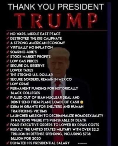 RO Thank you President Trump