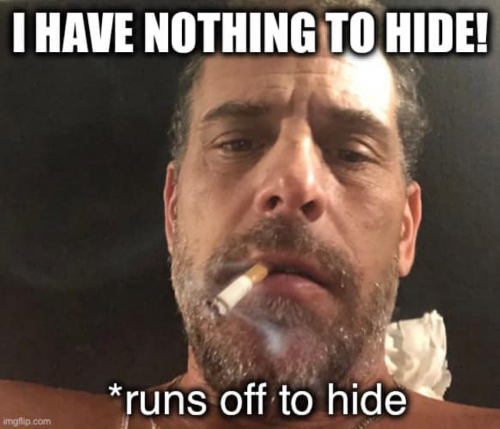 M runs off to hide