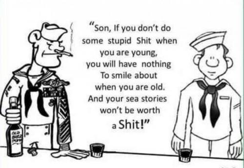 Cartoon - Navy - Salty sailor to youngun'