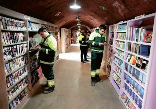Library -- Turkish Garbage Collectors (All books recovered in the Citizen's Trash)