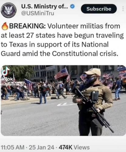 Militia to TX
