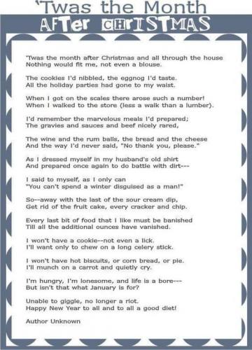 The month after Christmas