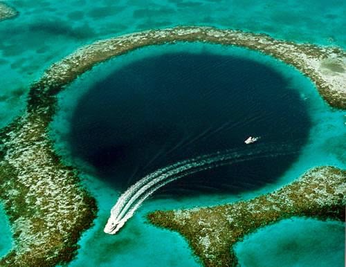 Great Blue Hole, Belize -- Largest Stunning Blue Hole [60 miles off the mainland]