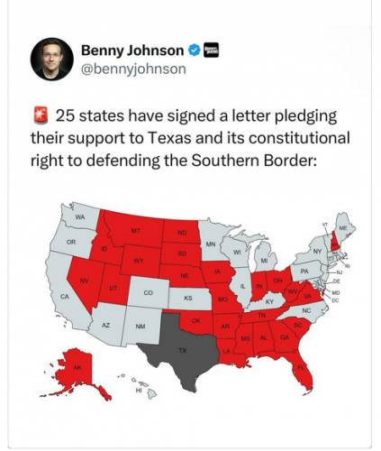 states supporting texas