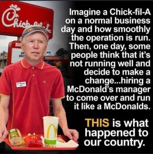 Biden --McDonalds vs. Chick-fil-A