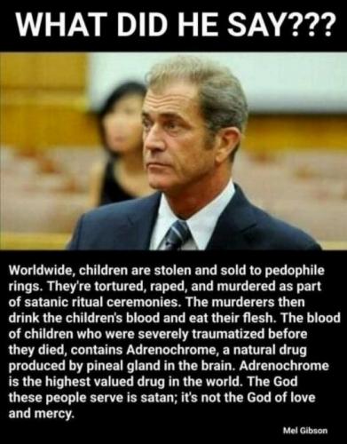 X Mel Gibson say