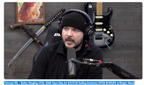 Screenshot 2024-01-22 at 17-04-26 (14) Timcast IRL - Biden Staging CIVIL WAR Says Rep As SCOTUS Ruling Declares OPEN BORDER w_Roger Stone - YouTube