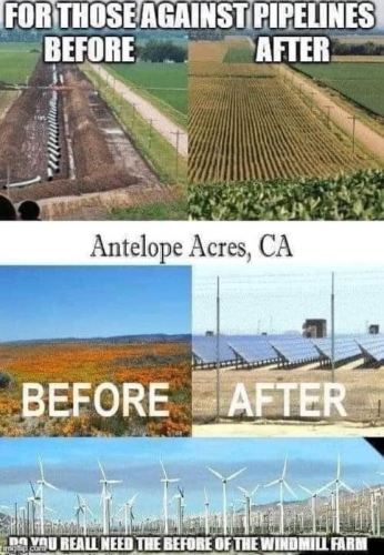 M against pipelines before after
