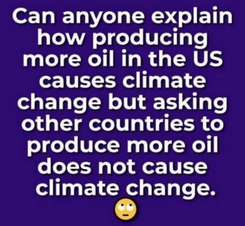 RO oil causes climate change