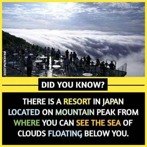 Did You Know, Japan, Vacation, Mountain, Clouds -- Resort View