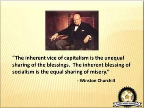 Winston Churchill -- Inherent Vices of Capitalism vs Socialism