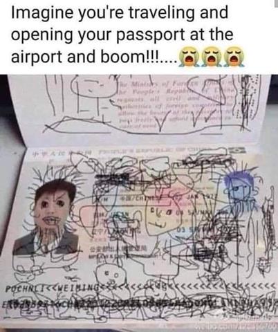 Travel Passport, Kids, Children, TSA, Airport Security -- Crayon