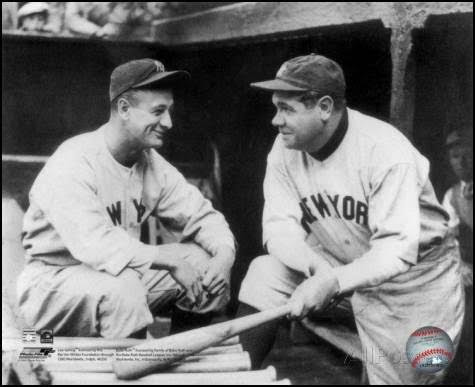 Babe Ruth, Lou Gehrig - In Dugout