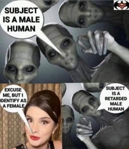 X retarded male human