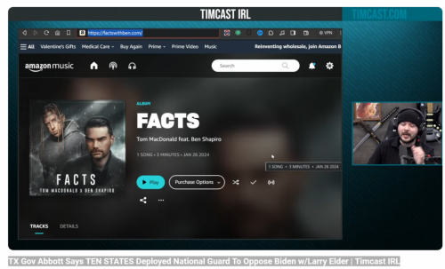 Screenshot 2024-01-26 at 17-04-39 (23) TX Gov Abbott Says TEN STATES Deployed National Guard To Oppose Biden w_Larry Elder Timcast IRL - YouTube