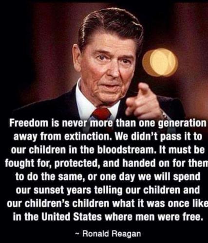 Ronald Reagan, Escape3 -- Freedom can be lost in one generation