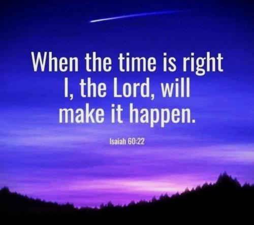 022724 - Isaiah 60-22 - Time is right