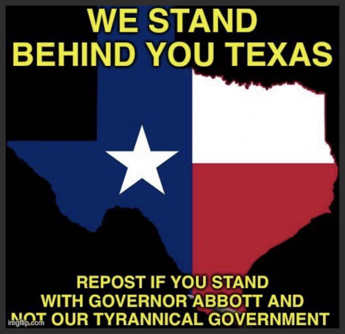 M We stand behind Texas
