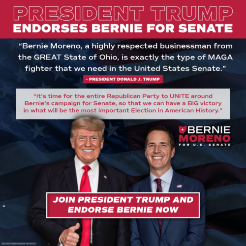 Bernie Moreno, Trump, Ohio -- Vote For US Senate