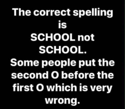 Misspelling - School