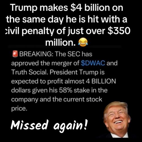 TRUMP MAKES 4 BILLION   TS