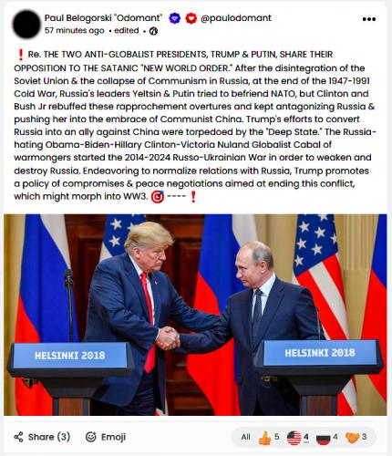Trump and Putin ~Two Anti-Globalist Presidents~