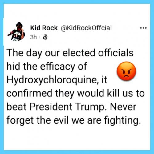 Kid Rock ~Efficacy of Hydroxychoroquine~