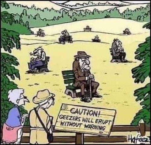 Geysers, Old Man, National Park, Yellowstone -- Old Faithful 'Geezers'