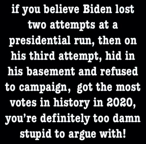X if you believe Biden