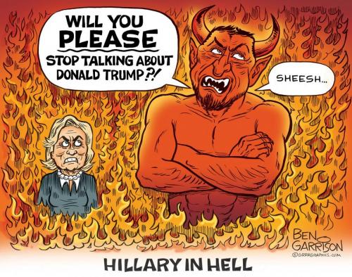 HillaryEndsUpInHellAsAllLiberalsWillTalkingAboutTrumpForEternity