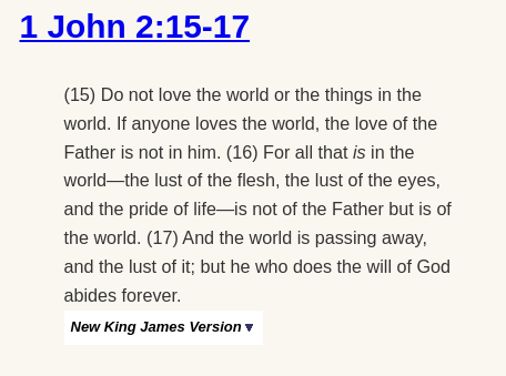 1 John 2:15-17