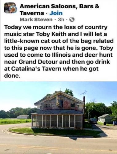 Toby Keith was a Patron of Catalina's Tavern